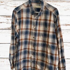 Faded Glory Flannel Button Down Short, Men's Size XL